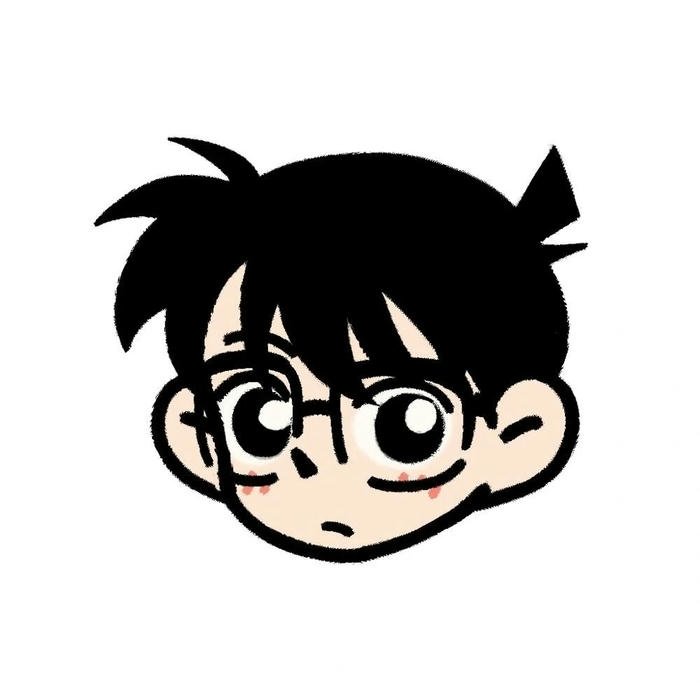 Ảnh conan chibi cute vẽ đầu to mắt kính tròn