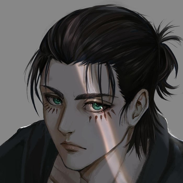 Ảnh eren ngầu tông màu đen trắng lạnh lùng