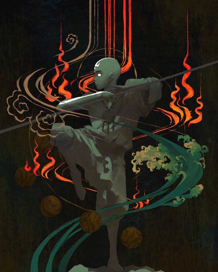 Ảnh nghệ thuật thế thần aang trong bóng tối đầy ma mị