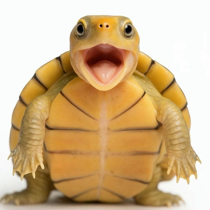 Ảnh rùa mũm mĩm đứng cười tươi tắn đáng yêu