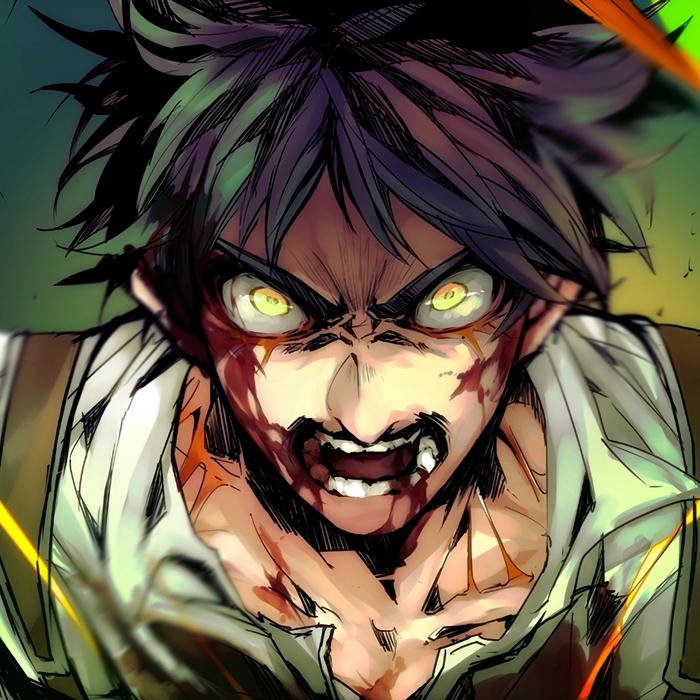 Avatar eren mắt rực sáng giận dữ biến hình