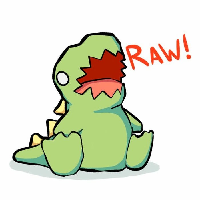 Avatar khủng long cute đang há miệng rộng phát ra tiếng kêu