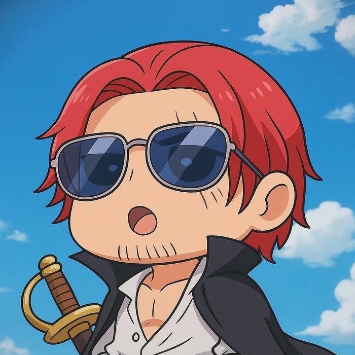 Avatar nhân vật hoạt hình chú râu đỏ chibi dễ thương