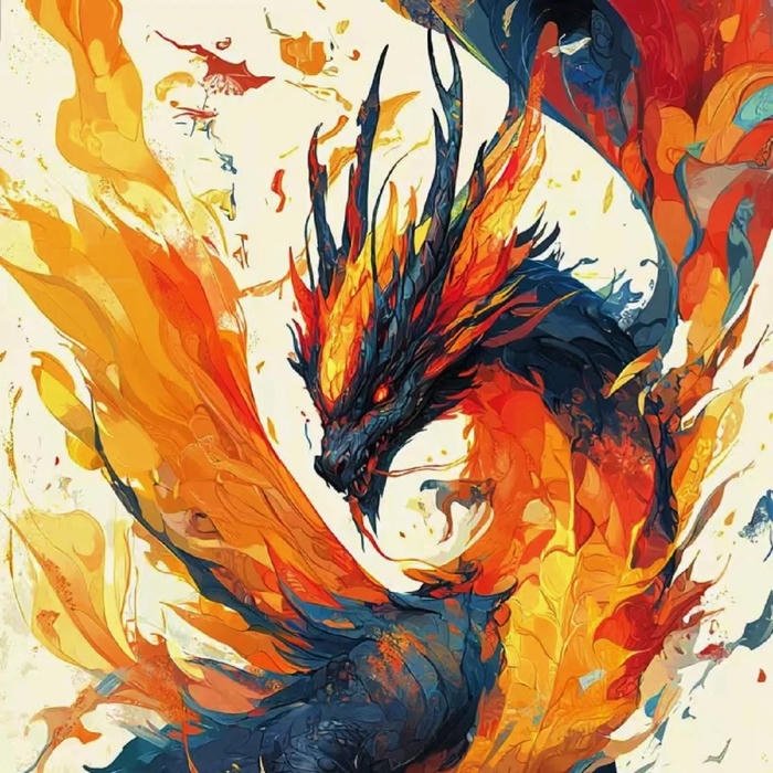 Avatar rồng lửa và băng hòa quyện vào nhau đẹp