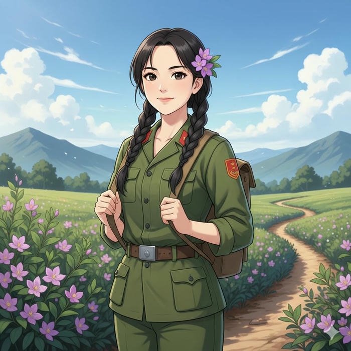 Avatar việt nam ngầu nữ thanh niên xung phong giữa đồng