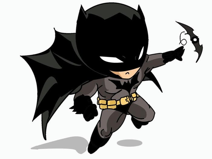 Batman chibi ngầu chạy nhanh áo choàng bay phấp phới