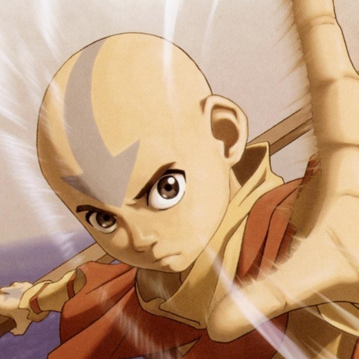 Cận cảnh khuôn mặt ngự khí sư aang chiến đấu hăng say