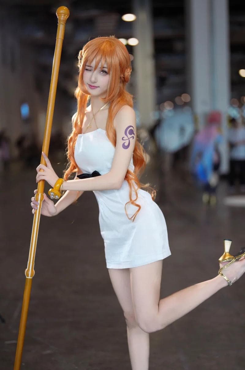 Cosplayer Nami One Piece phong cách đáng yêu