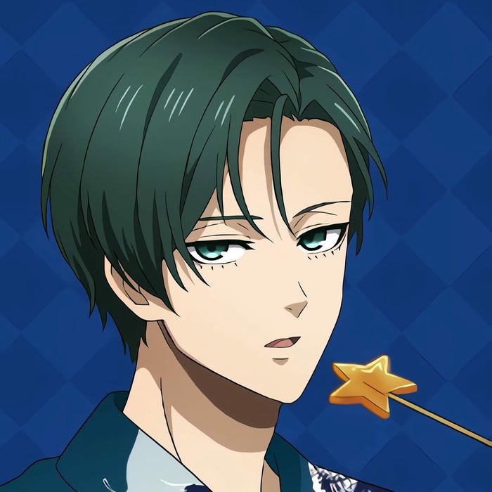 Hình ảnh Rin Itoshi chibi cầm gậy sao phép thuật