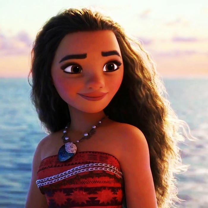 Hình ảnh avatar Disney nàng Moana mạnh mẽ giữa biển khơi