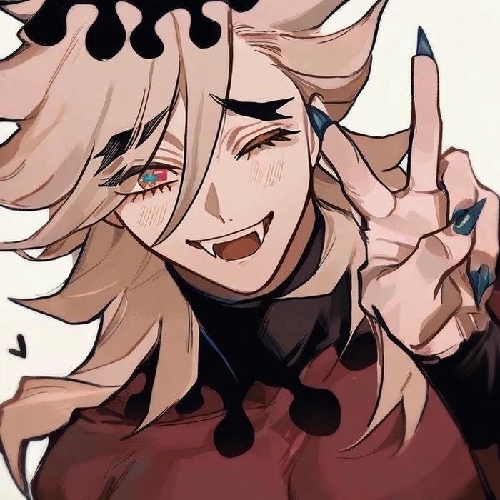 Hình ảnh avatar Douma giơ tay tạo dáng vui vẻ