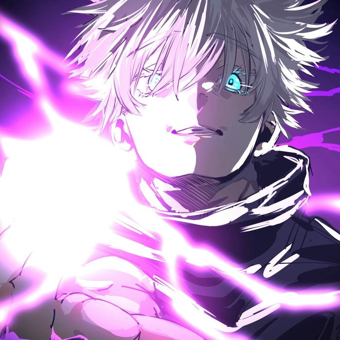 Hình ảnh avatar Gojo Satoru thi triển sức mạnh tím