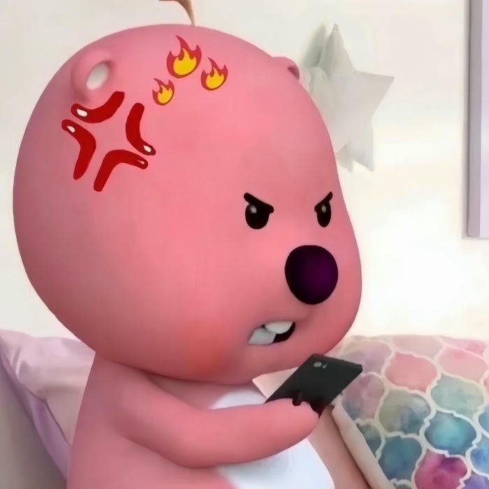 Hình ảnh avatar Loopy hài tức giận mặt đỏ bừng bừng