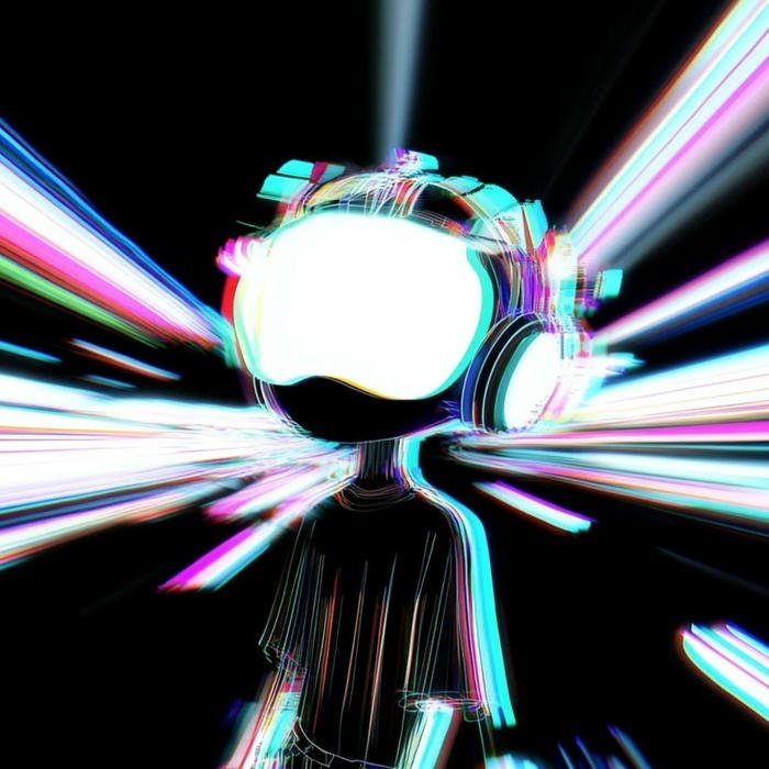 Hình ảnh avatar Phonk người đeo kính phát sáng tia laser