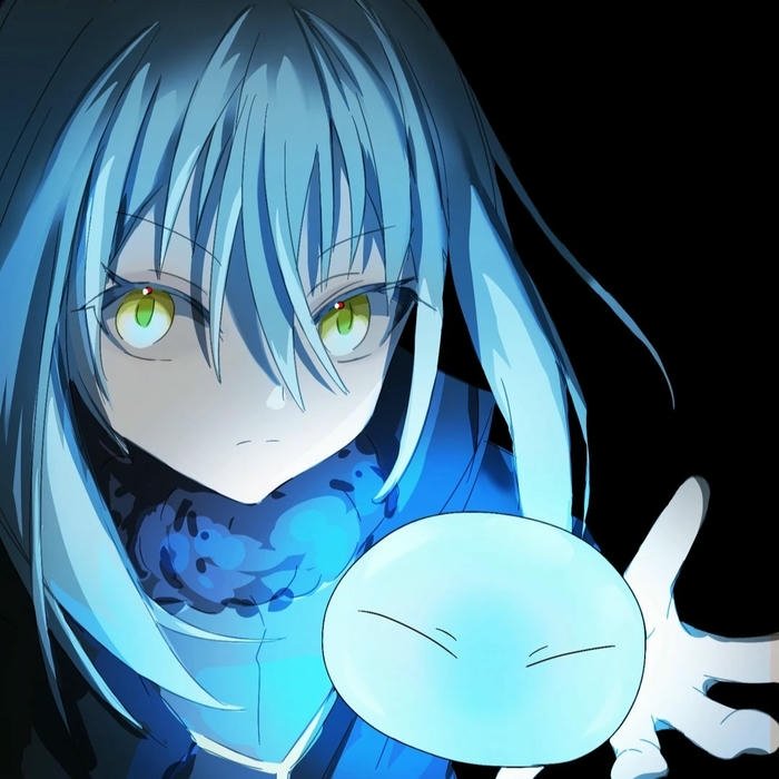 Hình ảnh avatar Rimuru mắt xanh phát sáng bí ẩn