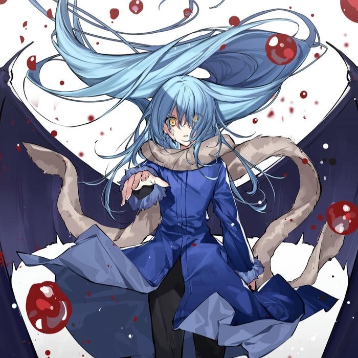 Hình ảnh avatar Rimuru nhảy lên cao cùng mặt nạ