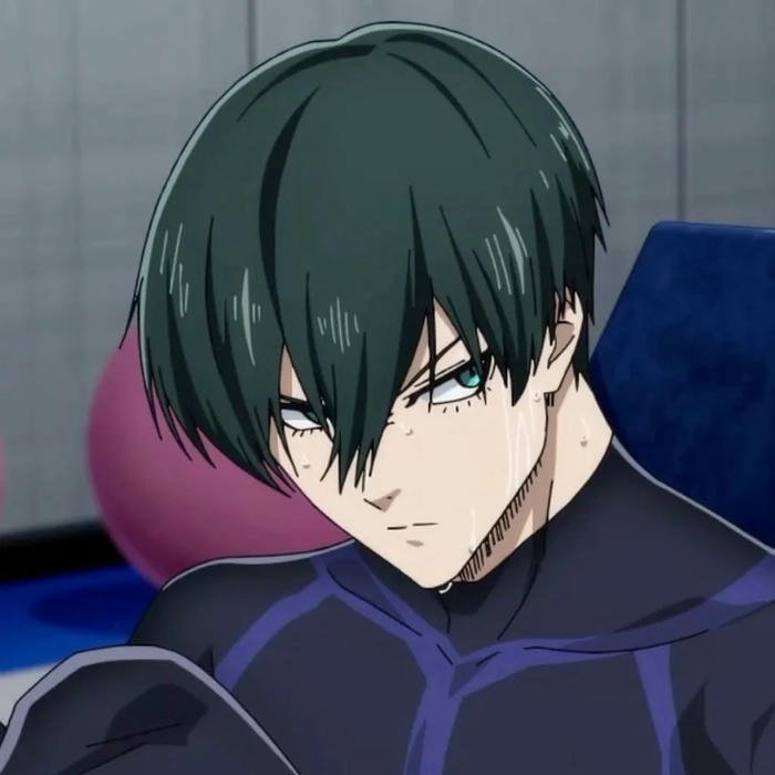 Hình ảnh avatar Rin Itoshi cầm bóng tập luyện chăm chỉ