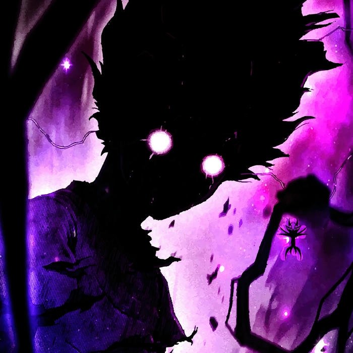 Hình ảnh avatar bóng ma mắt trắng phát sáng tím