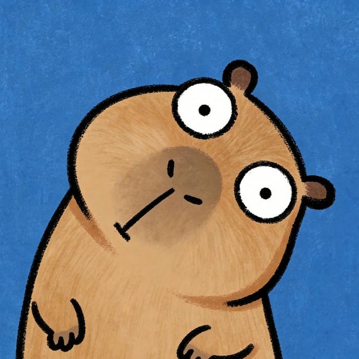 Hình ảnh avatar chuột lang nước đáng yêu nhìn lên