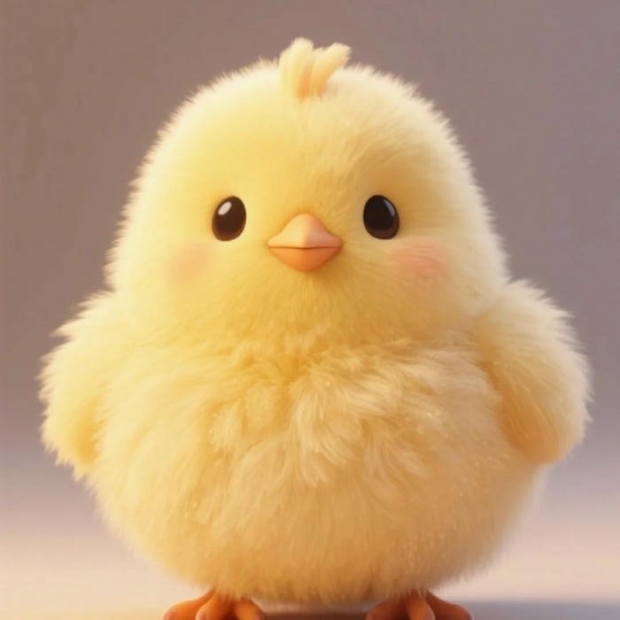 Hình ảnh avatar gà cute lông xù vô cùng dễ thương