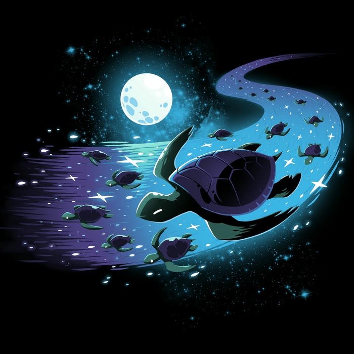 Hình ảnh avatar rùa vũ trụ bơi giữa vì sao