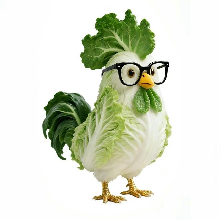 Hình ảnh đại diện gà cute làm từ bắp cải