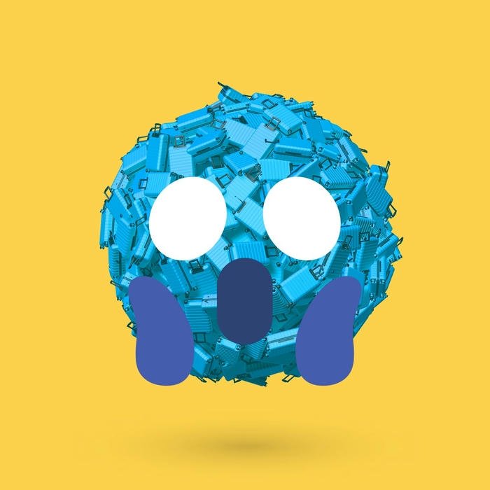 Hình ảnh emoji avatar mặt xanh la hét hoảng sợ tột độ