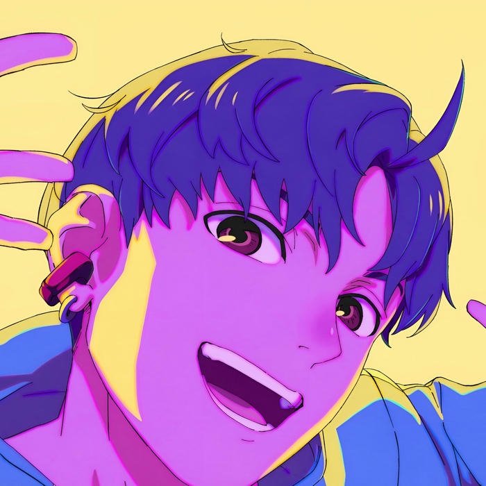 Hình ảnh nền Dandadan nhân vật nam cười tươi dưới nắng vàng