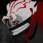 Hình avatar Dandadan thực thể tà ác đeo mặt nạ trắng