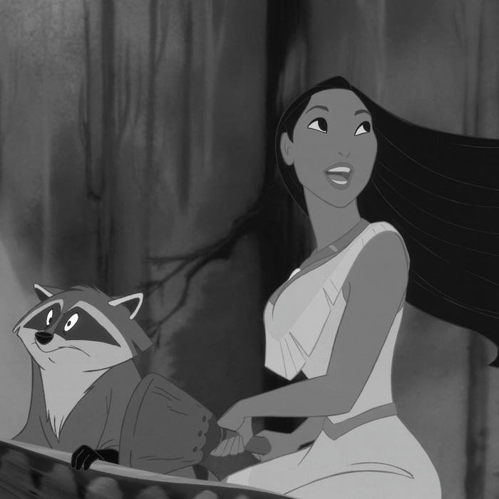 Hình avatar Disney công chúa da đỏ Pocahontas nhìn xa xăm