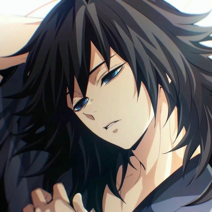 Hình avatar Giyuu cúi đầu với vẻ mặt buồn bã