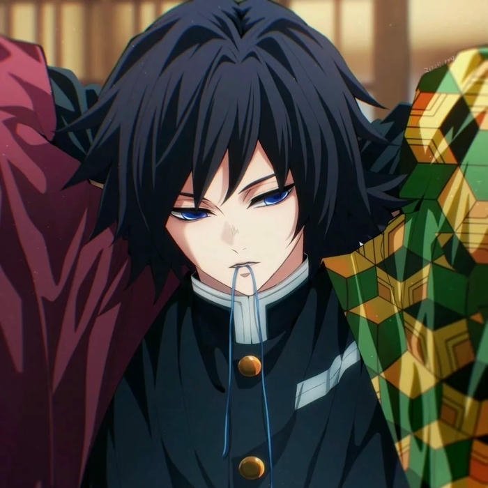 Hình avatar Giyuu nhìn sang bên với mái tóc chi tiết