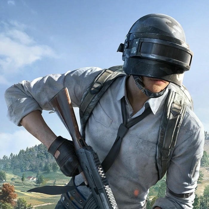 Hình avatar PUBG nam chiến binh cầm súng trên cánh đồng