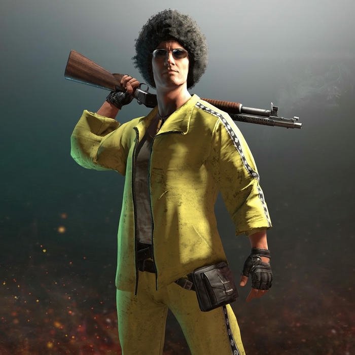 Hình avatar PUBG nam thanh niên mặc áo vàng nổi bật
