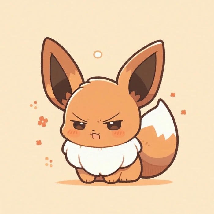 Hình avatar dễ thương chibi cáo nhỏ mắt long lanh