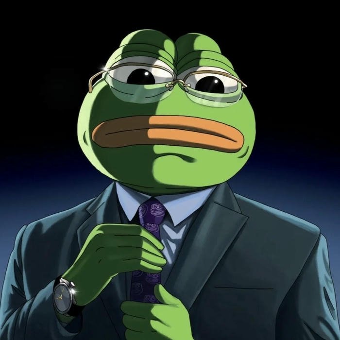 Hình avatar ếch Pepe mặc vest lịch lãm sang trọng