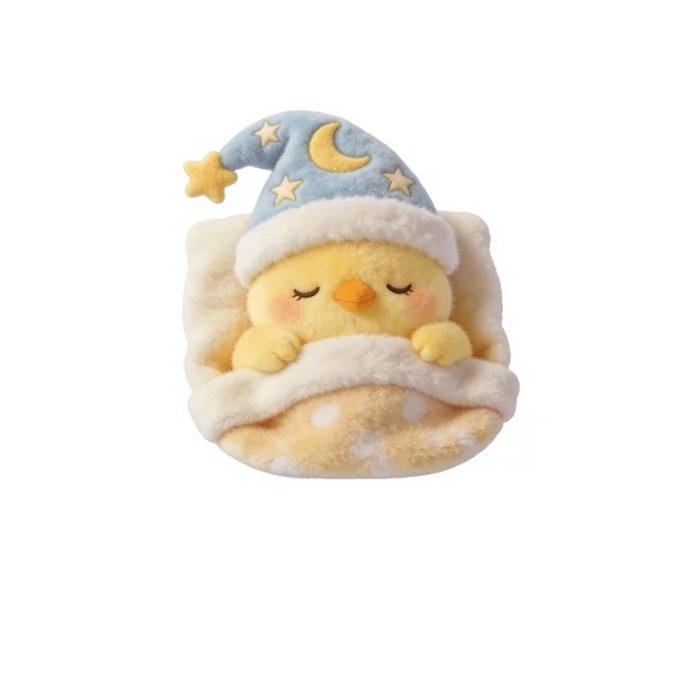 Hình avatar gà cute đang ngủ ngon trong giường nhỏ