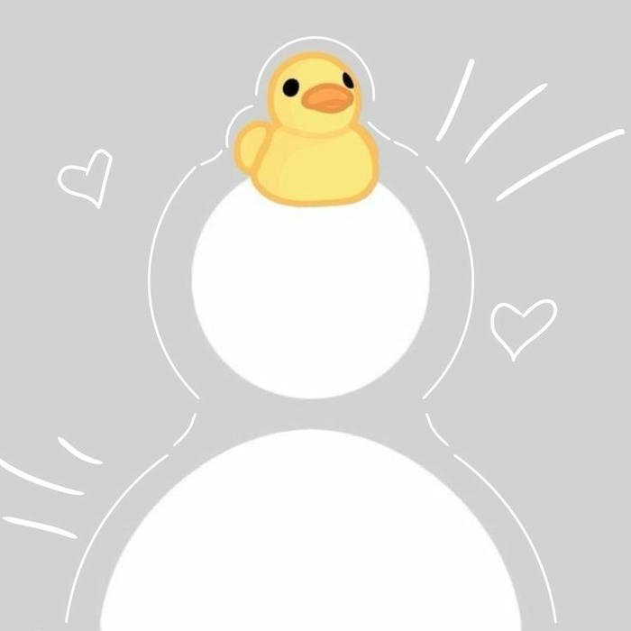 Hình avatar hình người trắng đội chú vịt vàng xinh