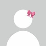 Hình avatar hình người trắng thắt nơ hồng duyên dáng