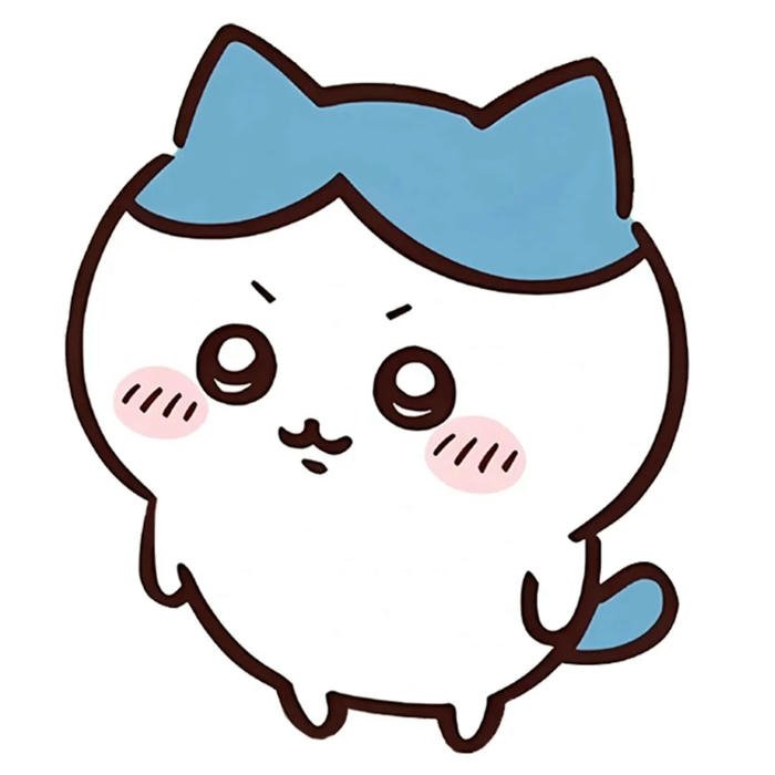 Hình avatar mèo trắng chibi đứng chống nạnh ngộ nghĩnh