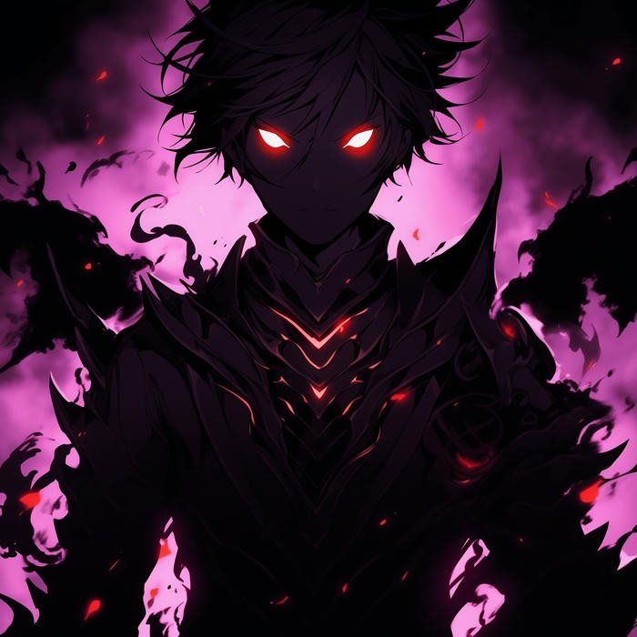 Hình avatar quỷ dạ xoa mắt đỏ đen huyền bí