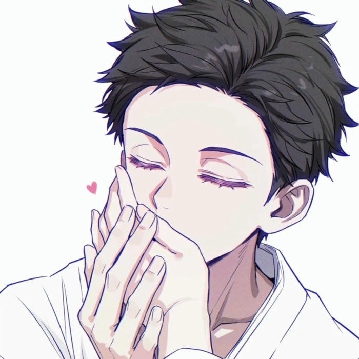 Hình con người Hakuji tay chạm cằm suy tư điều gì đó