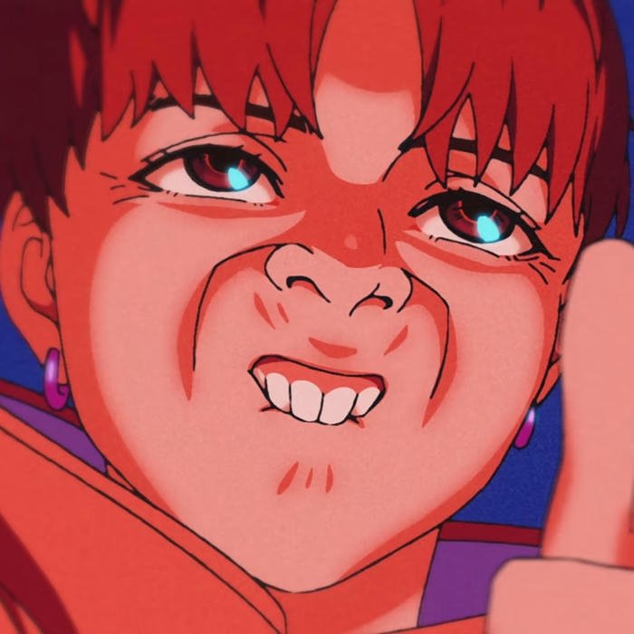 Hình nền Dandadan nhân vật nam có nụ cười biến dạng