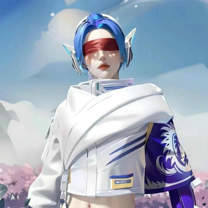 Hình nền PUBG nữ chiến binh tương lai tóc xanh trắng