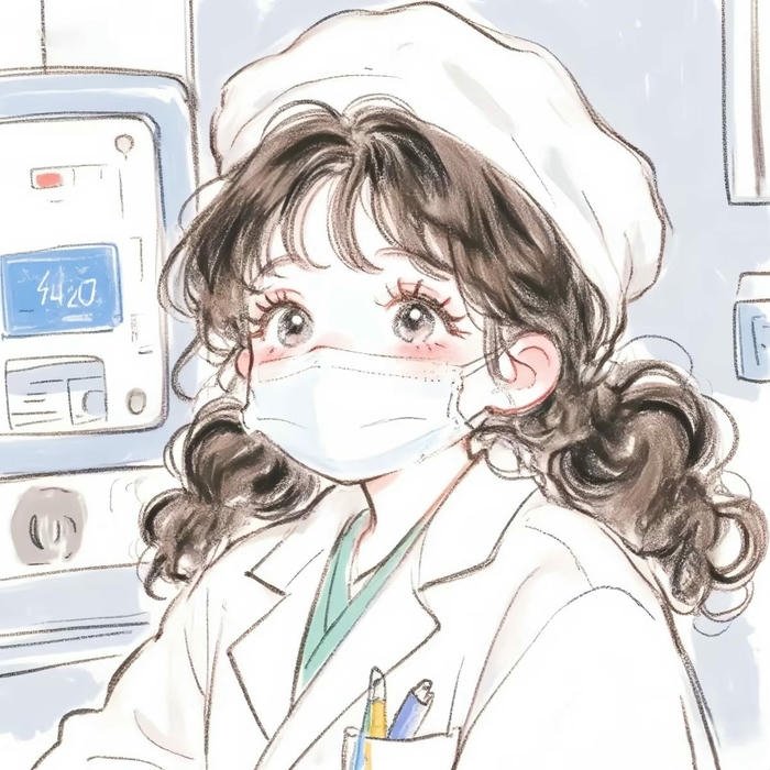 Hình nền bác sĩ chibi đeo khẩu trang y tế thật kín đáo