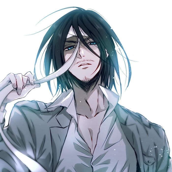 Hình nền eren cầm dao chuẩn bị hóa titan