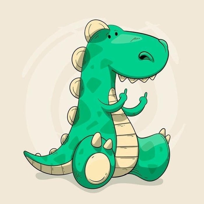 Khủng long cổ dài màu xanh lá cây có cái bụng vàng