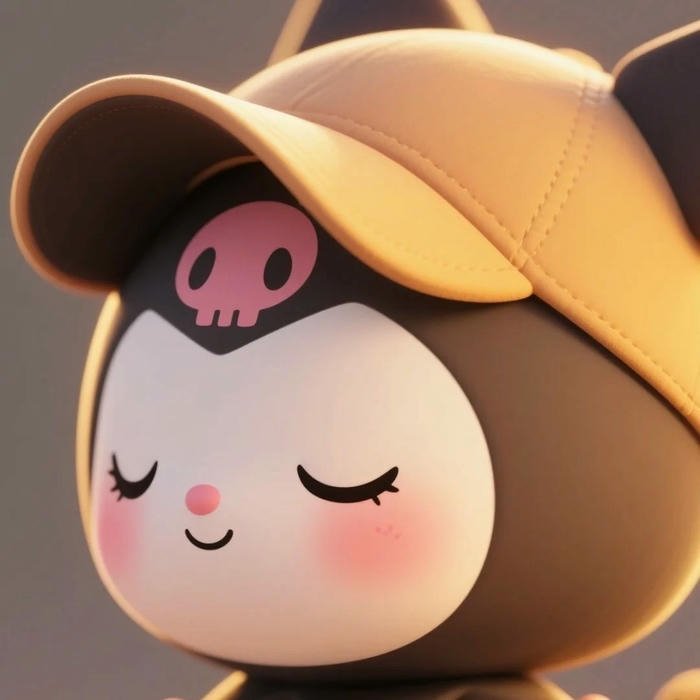 Kuromi ngầu đội mũ lưỡi trai che nửa mặt chất