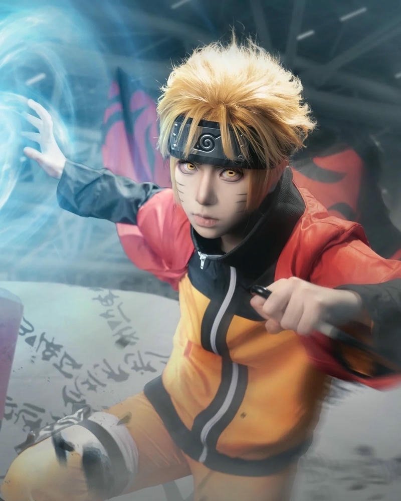 Naruto Uzumaki tạo dáng kết ấn tay cận cảnh