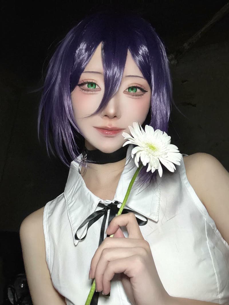 Tóc tím dài mềm mại Shinobu cosplay